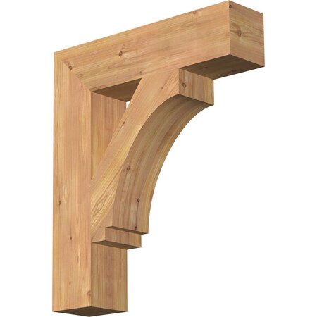 Ekena Millwork Imperial Block Smooth Bracket, Western Red Cedar, 5 1/2"W x 24"D x 28"H BKT06X24X28IMP05SWR